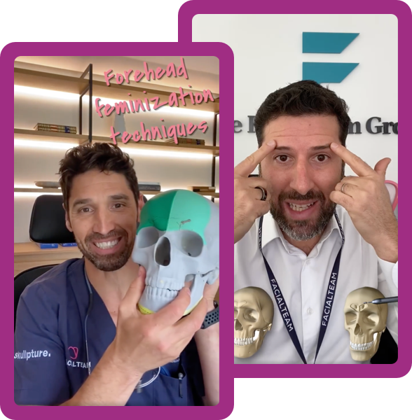 Die FFS-Chirurgen Dr. Capitan und Dr. Simon während der Live-Webinare in den sozialen Medien.