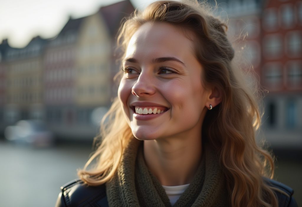 Selbstbewusste Frau auf dem Weg zu ihrer Gesichtsfeminisierung in Hamburg mit Facialteam